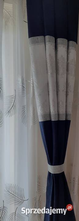 Zasłony pluszowe granatowe Mława