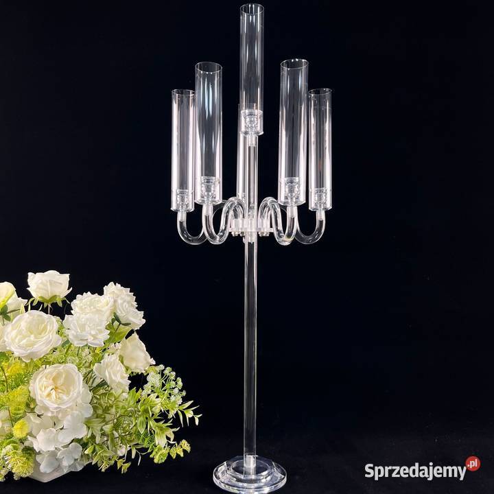 Świeczniki akrylowe 6 ramienne Warszawa sprzedam