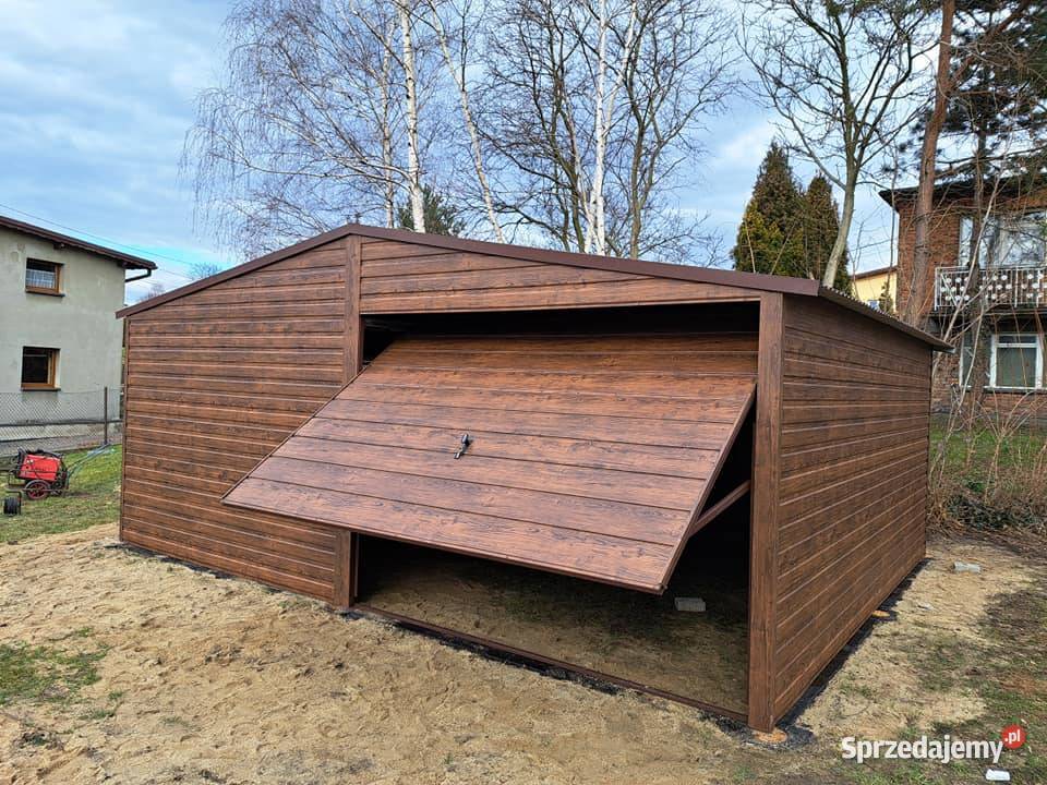 Garaże blaszane 9x5 w kolorze i drewnopodobne Brodnica