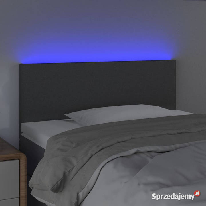 Zagłówek do łóżka z LED ciemnoszary 90x5x7888 sprzedam
