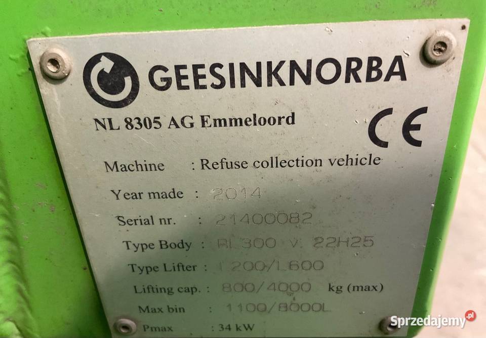 Smieciarka Geesink norba Volvo FM
