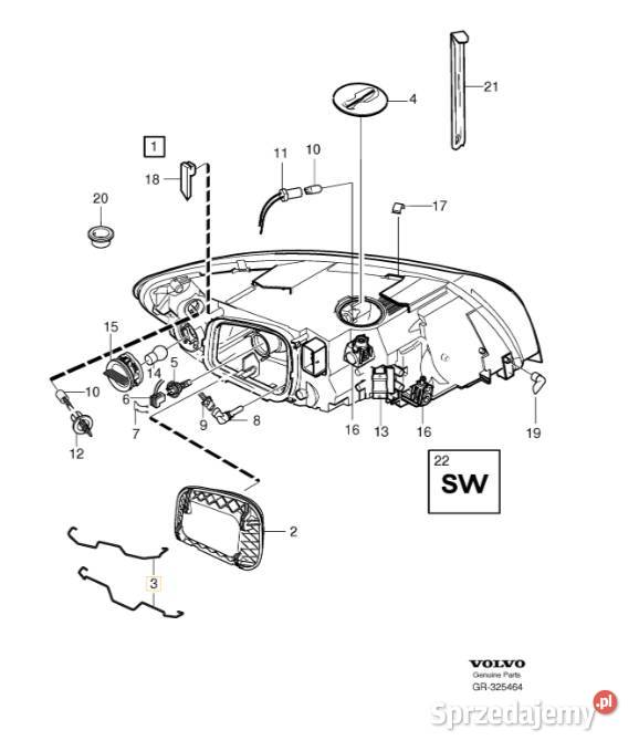 VOLVO S40 V50 sprezynka mocowanie zarowki lampy Bielany Wrocławskie sprzedam