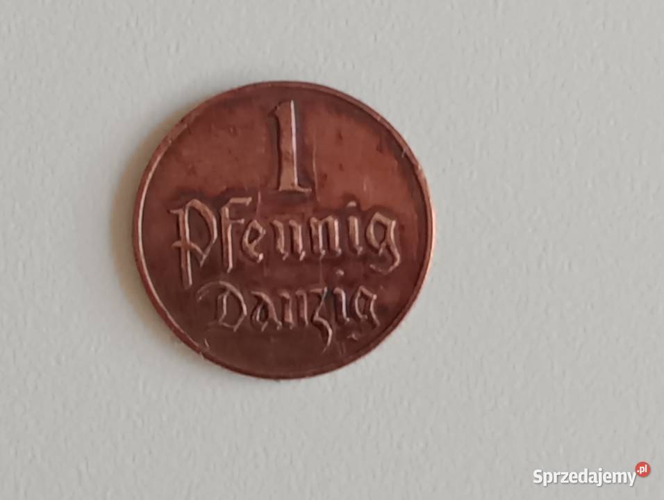 Moneta 1 pfennig 1923r Wolne miasto Gdańsk Proof Mosina