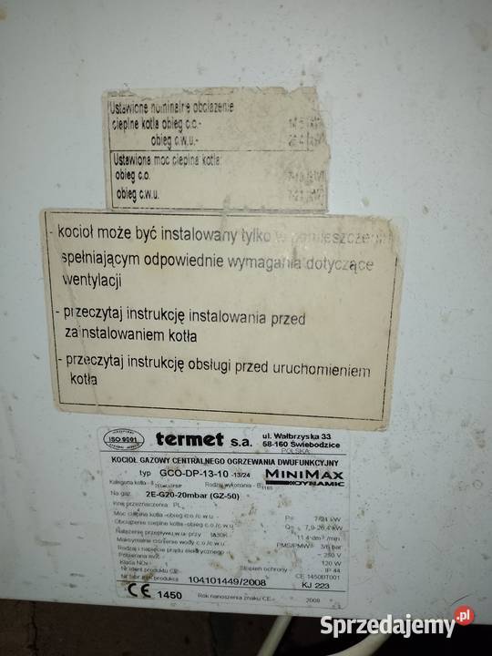 Kocioł dwufunkcyjny minimax dynamic Termet Świebodzice