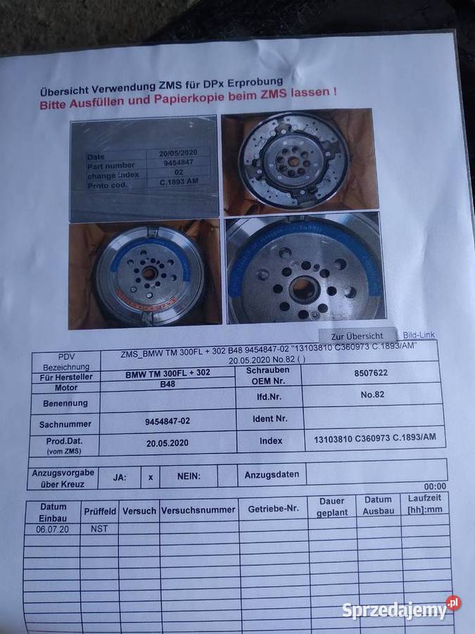 BMW koło dwumasowe TM 300Fl B48 osobowe Przedbórz