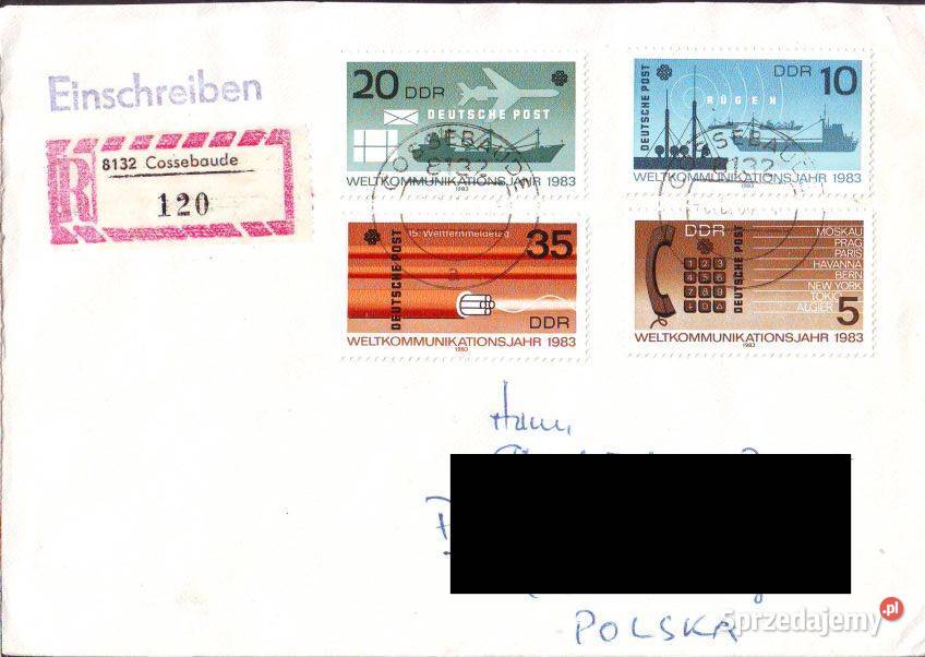 Kop z koresp Filat NRD Polska 1983 Gliwice