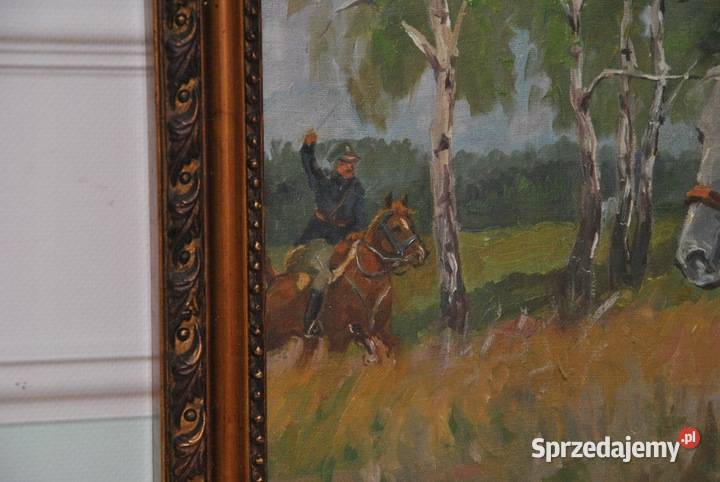 Wojciech Kossak Ułan z Koniem Powrót z Wojny sprzedam