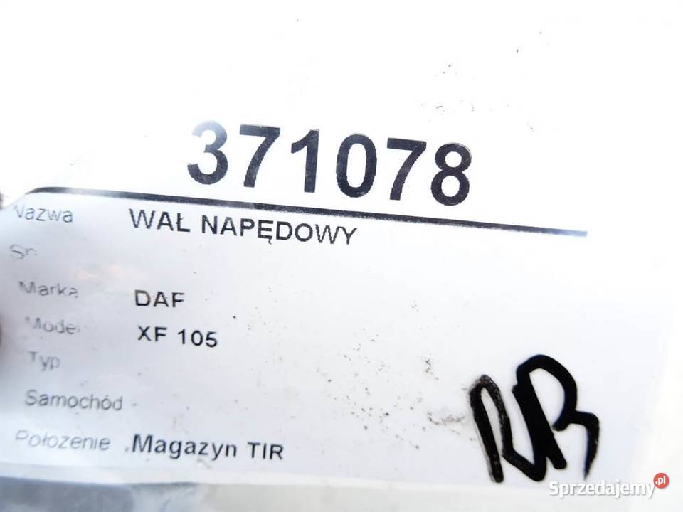 WAŁ NAPĘDOWY DAF XF 105 129 408 Części samochodowe