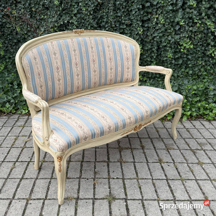 Stylowa pałacowa sofa kanapa Ludwik XVI Rokoko zachodniopomorskie Dobrzany
