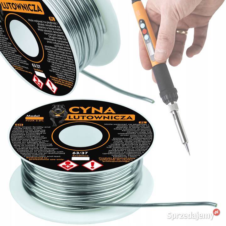 Cyna Lutownicza Sn63Pb37 08mm 500g 2 Flux Szpula Ludźmierz