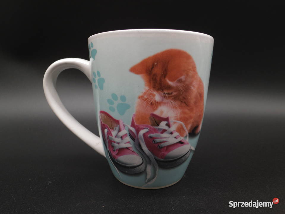 Kubek z motywem kota Porcelana i szkło Raszków sprzedam