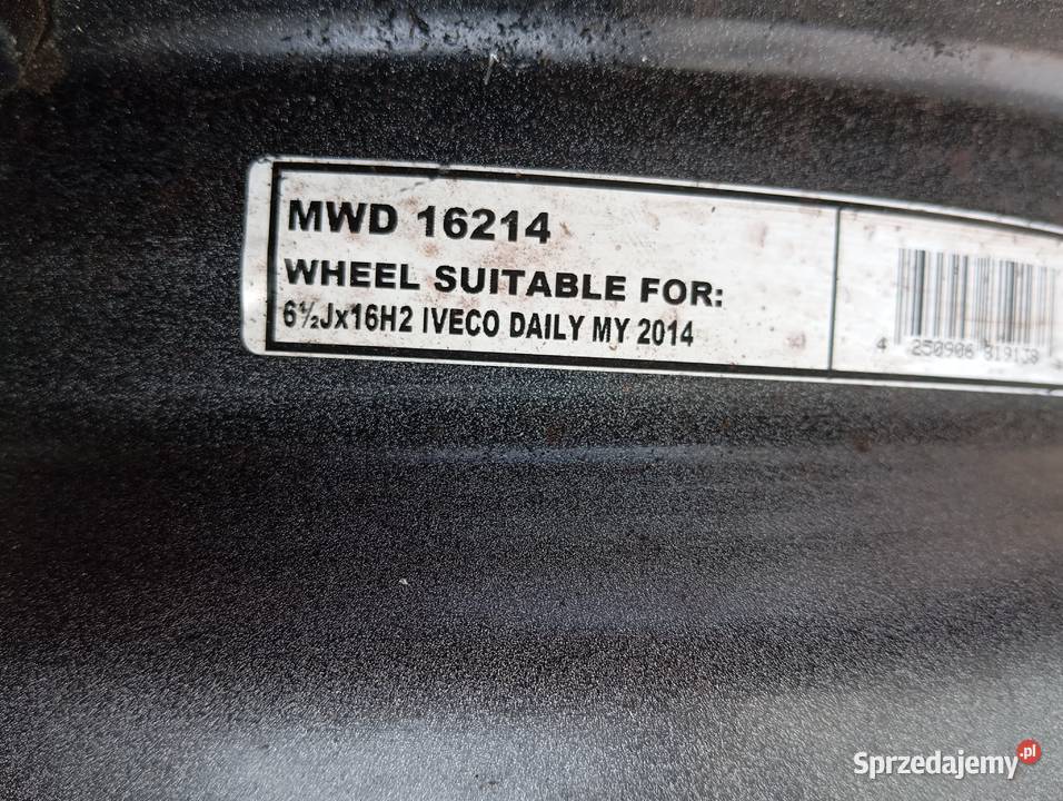 Felga stalowa 16 6x125 Iveco Daily MY 2014 6