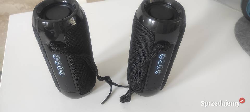 Dwa głośniki BT stereo duża bateria 1200mAh 8h Słuchawki i głośniki Krotoszyn sprzedam