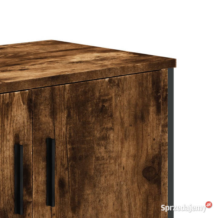 Szafka pod TV przydymiony dąb 122x34x41 WM848586 Meble Warszawa