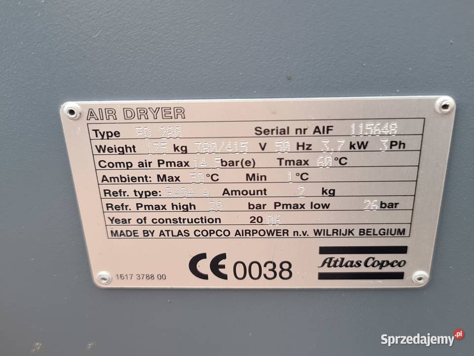 Osuszacz Sprężonego Powietrza Atlas Copco AIR Nowy Tomyśl sprzedam