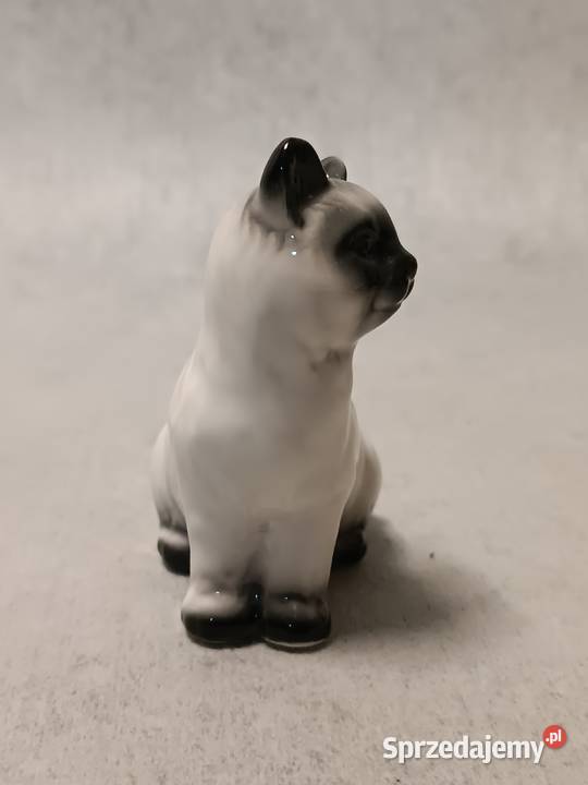 Porcelanowy Świecznik Kot Kotek Figuralny Zakopane