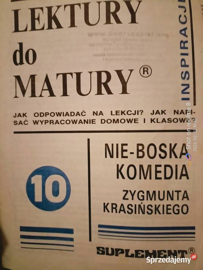 Nie boska komedia romantyczna Krasińskiego Rok wydania 1996 Warszawa sprzedam