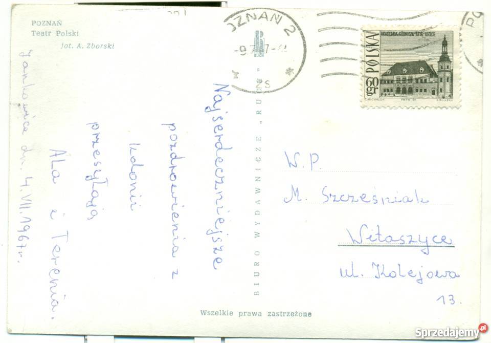 Stare zdjęcie pocztówka fotografia widokówka wielkopolskie Ostrów Wielkopolski