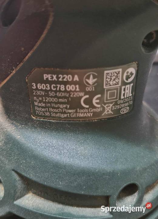 SZLIFIERKA MIMOŚRODOWA BOSCH PEX 220 A Łódź