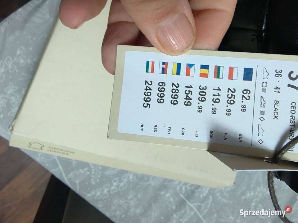Botki sztyblety Lasocki nowe rozmiar 37 czarne skóra Wieluń