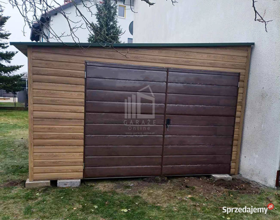 Garaż blaszany 4x7m Brama dwuskrzydłowa okno Lubin sprzedam