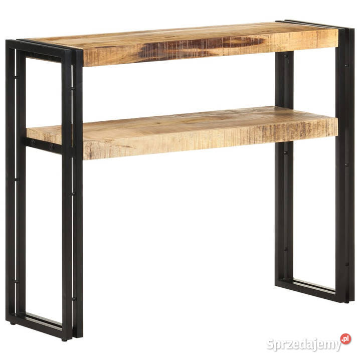 Stolik konsola 90 x 30 x 75 surowe drewno mango mazowieckie