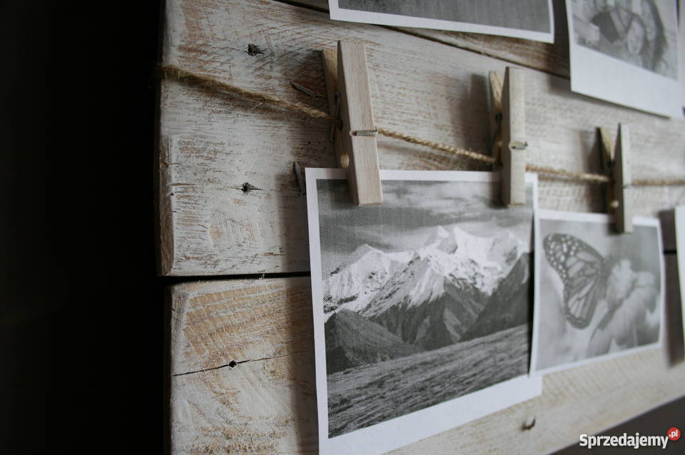 Tablica na zdjęcia drewniana rustykalna ramka Mielec