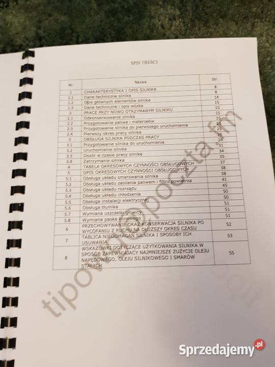 Instrukcja obsługi silnikaS320 S320E S320ER Garwolin
