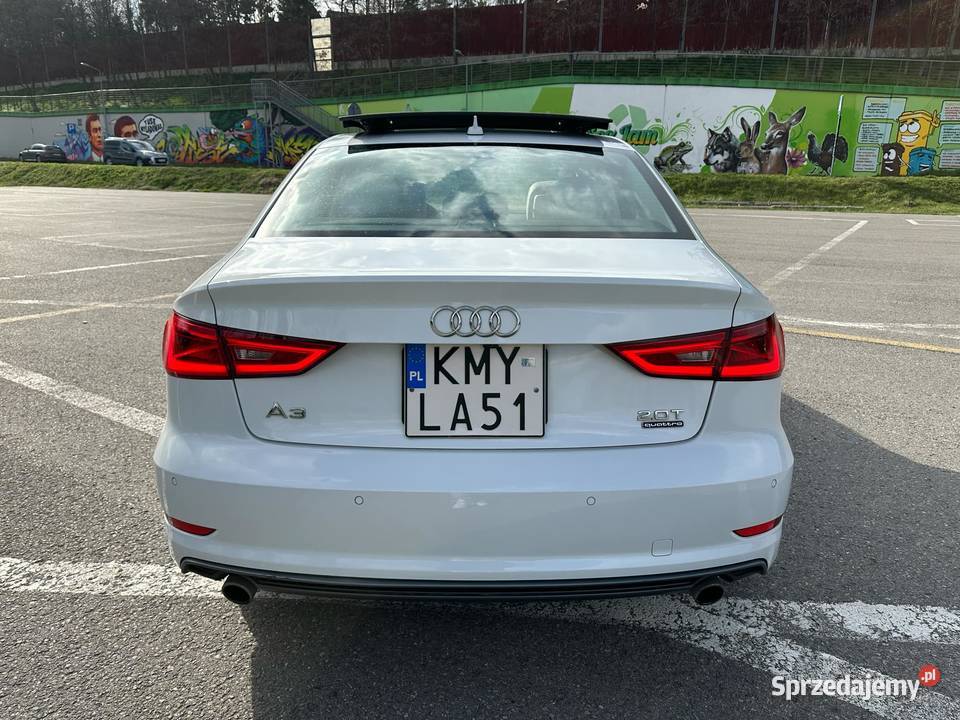 Audi A3 SLine 4x4 lakier biała perła felgi 19 sprowadzony