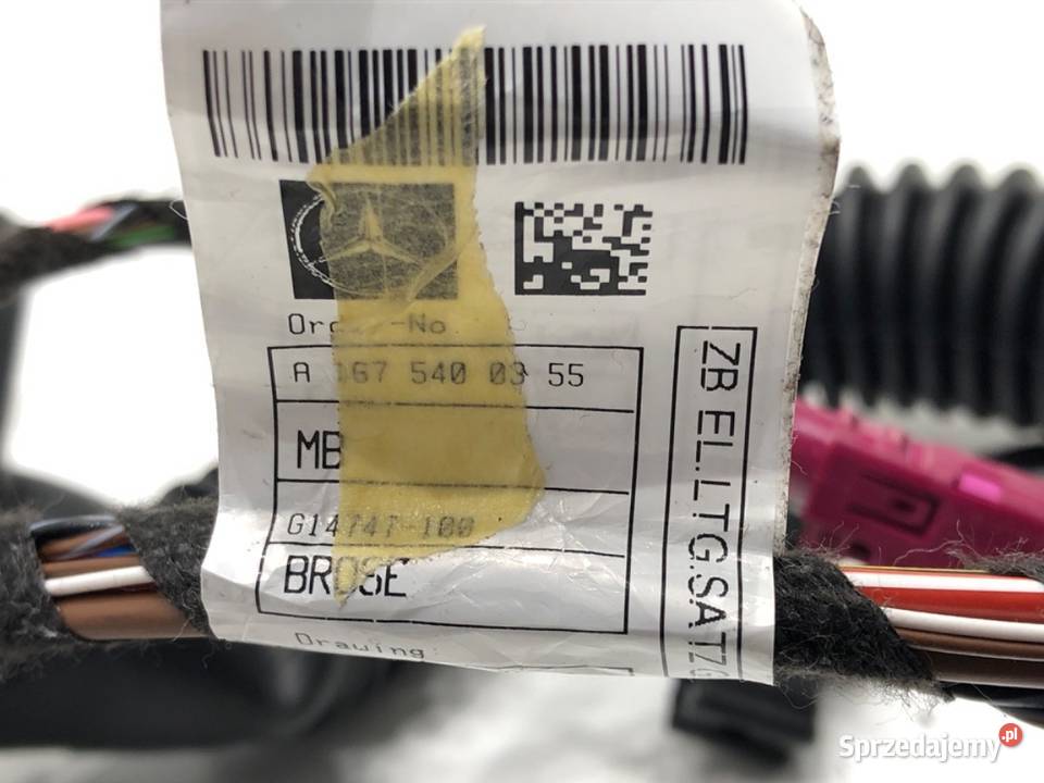 WIĄZKA DRZWI PRZÓD LEWY MERCEDES GLE A1675400355