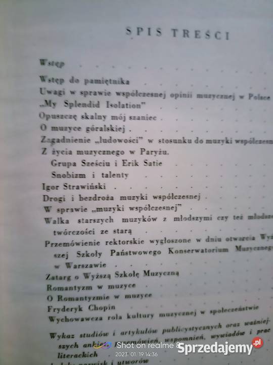 Szymanowski Z pism książki Warszawa księgarnia