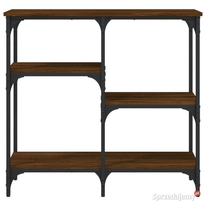 Stolik konsolowy brązowy dąb 80x29x75 WM834079 Warszawa