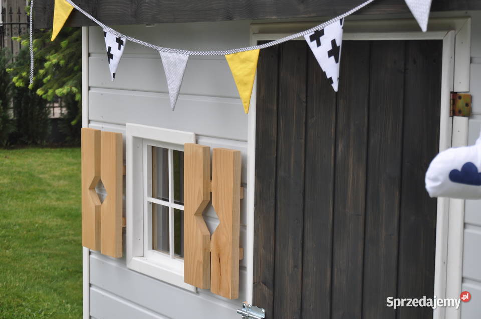 Oryginalny ładny solidny domek ogrodowy dzieci z Brzuśnik sprzedam