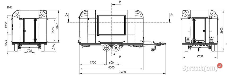 Przyczepa gastronomiczna Platinum amerykański Inowrocław