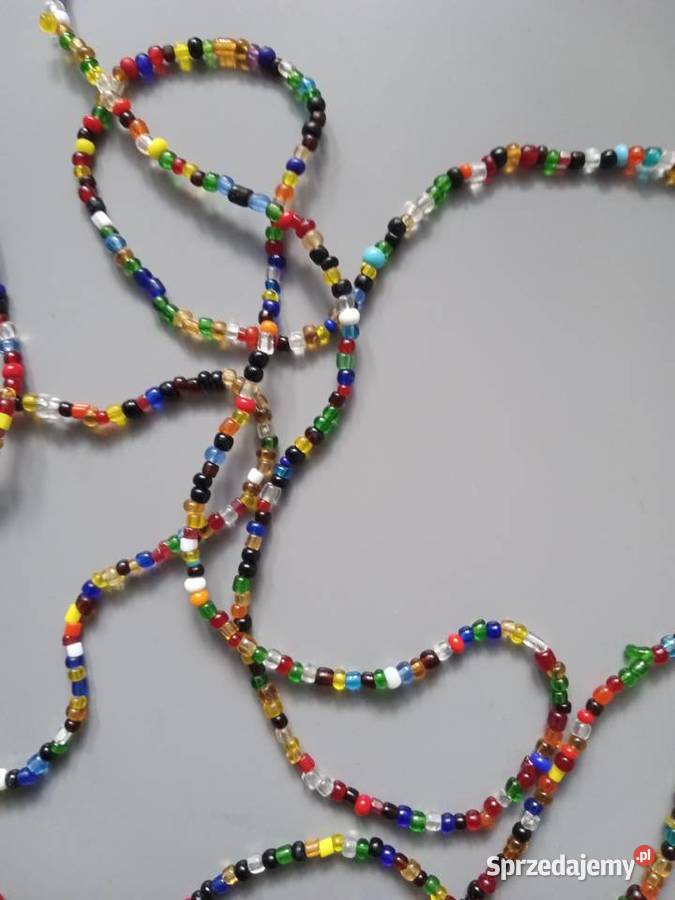 Naszyjnik korale z mini drobnych koralików Tychy