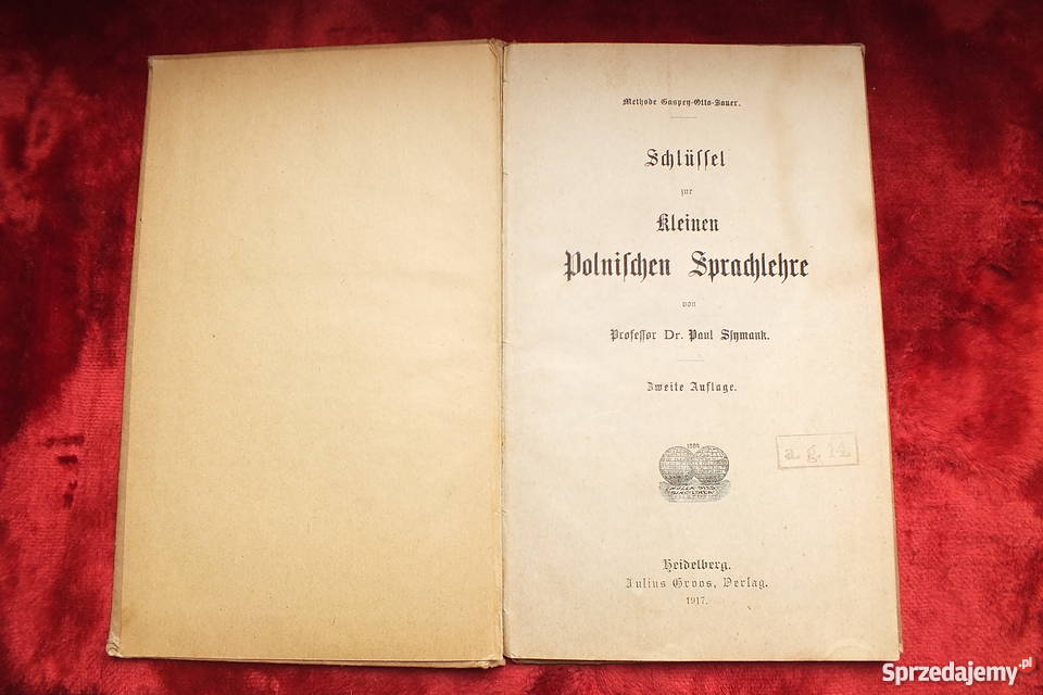 Stara niemiecka książka wydana w 1917 roku lubuskie Żary
