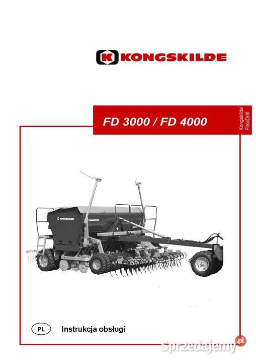 Instrukcja FD 3000 4000 Kplus Kongskilde Szamotuły sprzedam