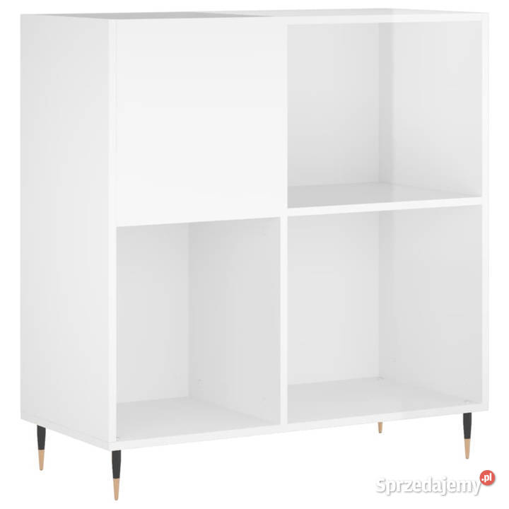 Szafka na płyty wysoki połysk biała 845x38x89