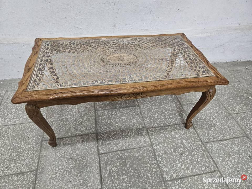 Ludwikowski stolik kawowy z rafią Nowy Sącz