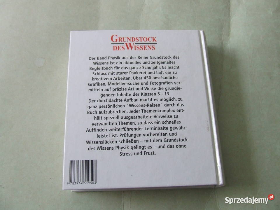 Grundstock des Wissens Physik Borne Buschhuter Oborniki Śląskie sprzedam