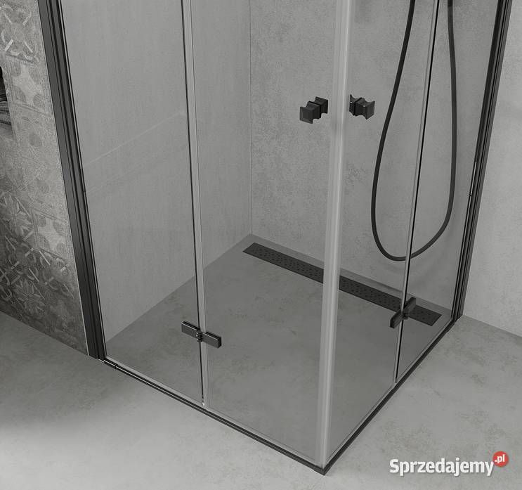 KABINA PRYSZNICOWA CZARNA składana 80x80 90x90 Choroszcz