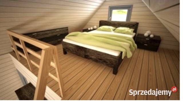 Domek drewniany całoroczny letniskowy 5m x 5m podkarpackie Korczyna