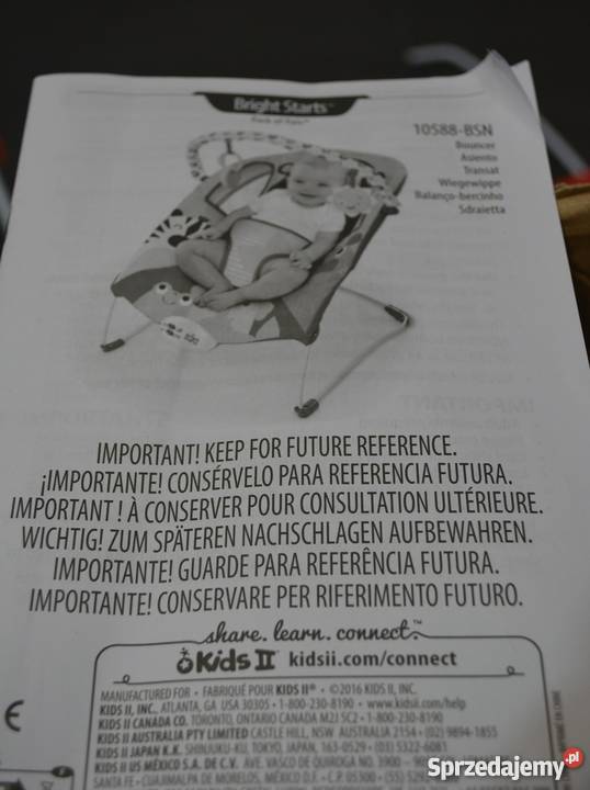 Leżaczek Bujaczek Huśtawka Bright Starts Kids Rewal