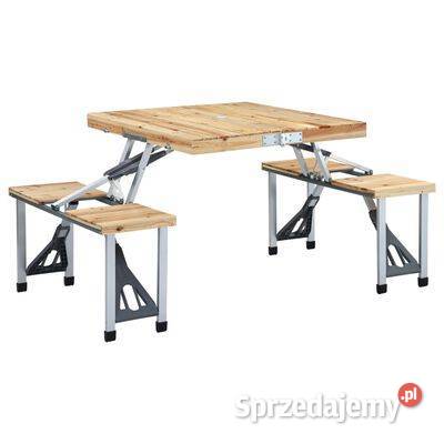 vidaXL Składany stolik turystyczny z 4 mazowieckie Warszawa