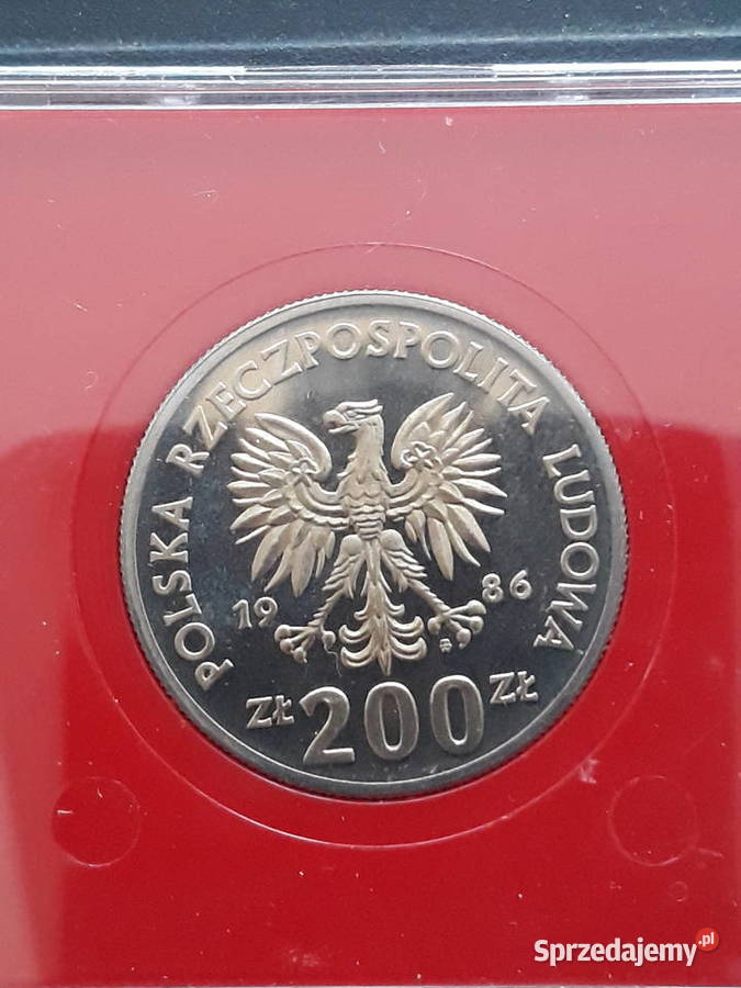 200 Sowa 1986 r Próba mennicze Konin sprzedam