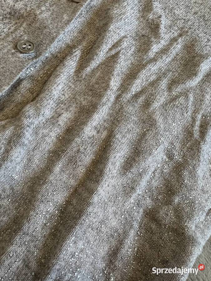 Sweter kardigan szary zapinany na guziki Jasło
