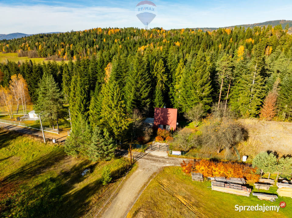 Działka budowlana z domem letniskowym małopolskie Skawa