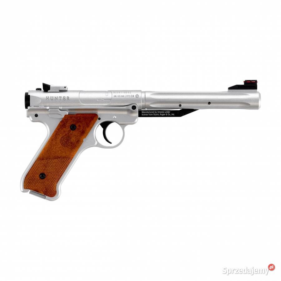 Pistolet wiatrówka Ruger Mark IV 45 mm srebrny Sporty strzeleckie i myślistwo Trzcianka
