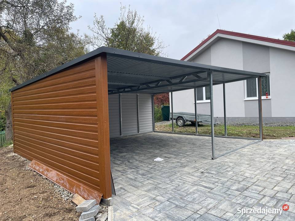 Wiata Garażowa Carport 6x5 Drewnopodobny Premium Sprzedaż mazowieckie sprzedam