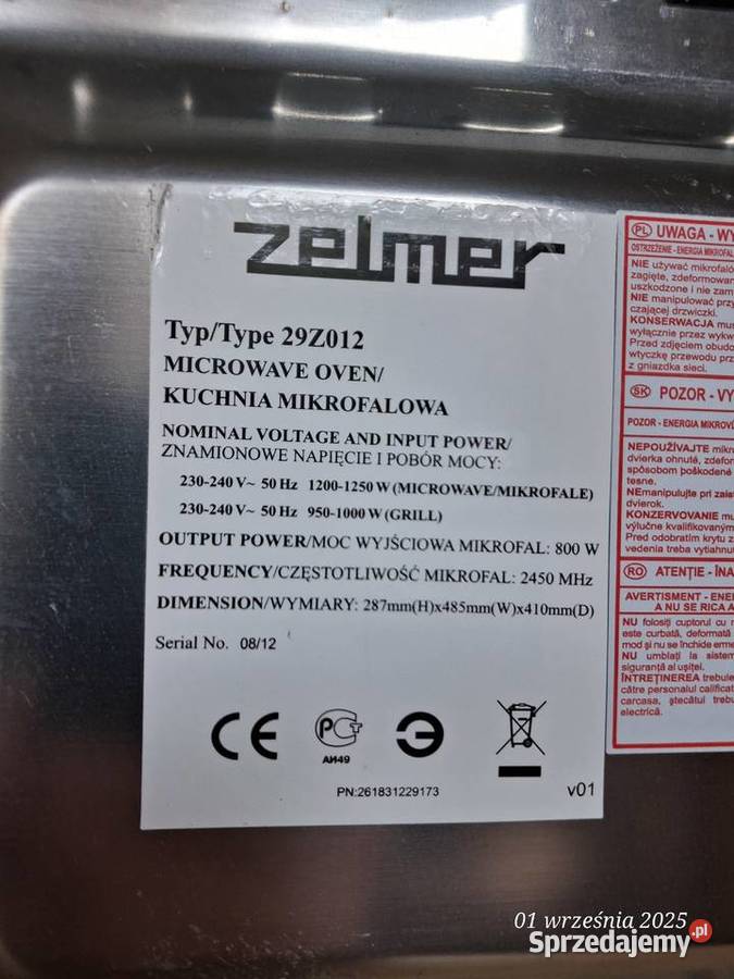 Kuchenka mikrofalowa ZELMER 29Z012 Kuchenki mikrofalowe wielkopolskie